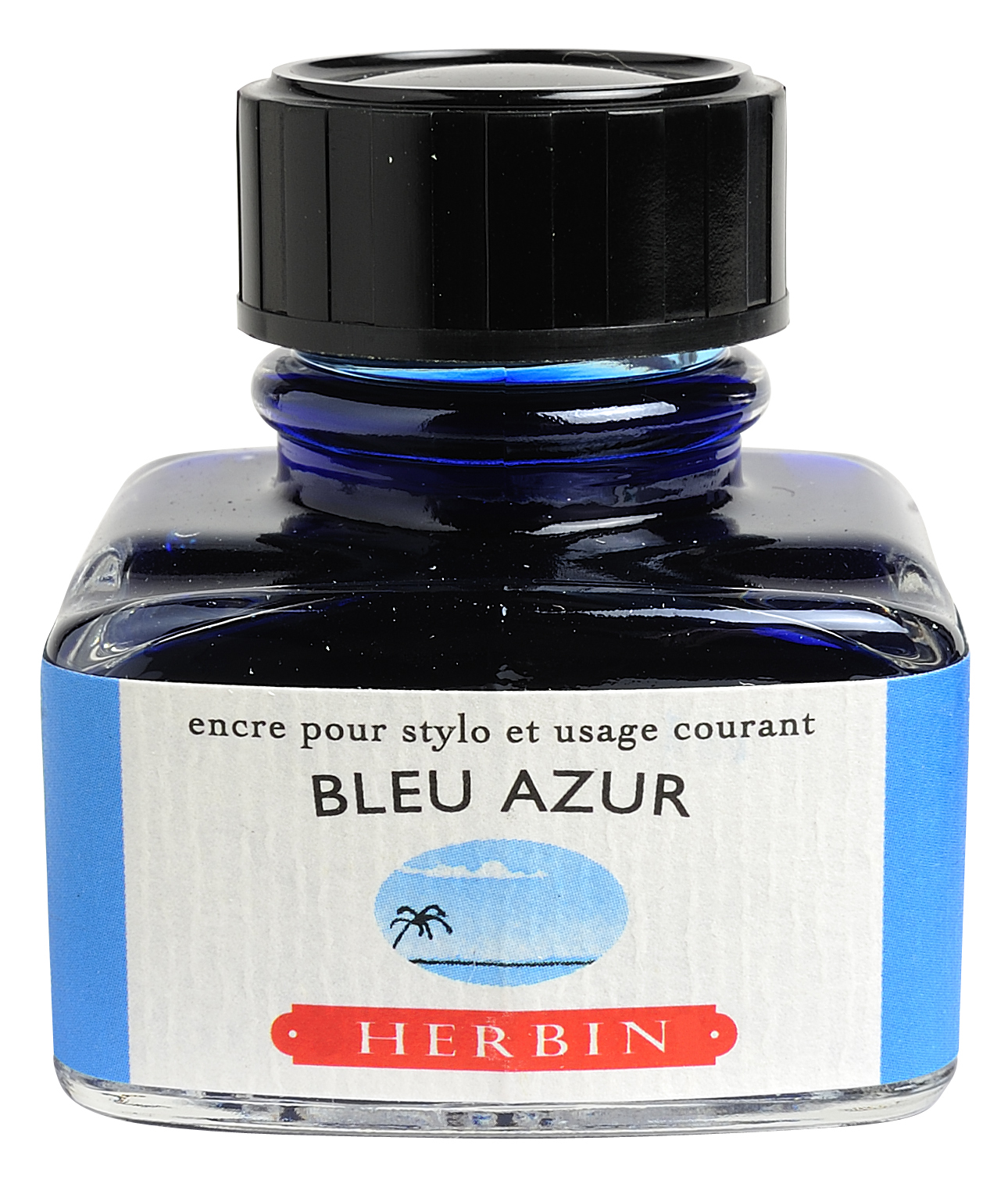 Jacques Herbin Writing & Drawing Ink 30ml bottle - Azure Blue