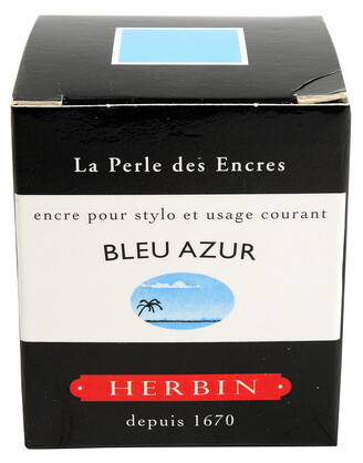 Jacques Herbin Writing & Drawing Ink 30ml bottle - Azure Blue