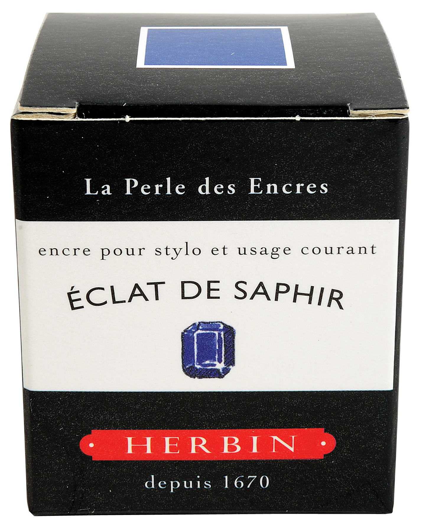 Jacques Herbin Writing & Drawing Ink 30ml bottle - Sapphire Shard