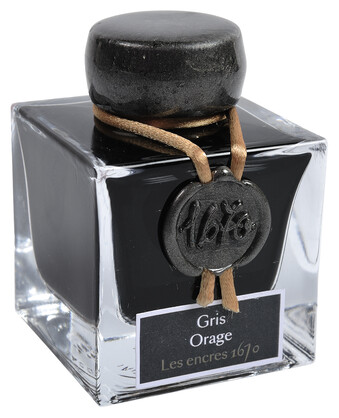 Jacques Herbin 1670 Collection Prestige Writing Ink 50ml - Gris Orage (Stormy Grey)