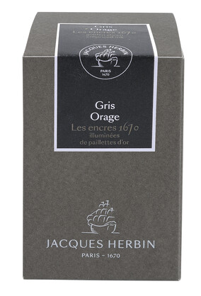 Jacques Herbin 1670 Collection Prestige Writing Ink 50ml - Gris Orage (Stormy Grey)
