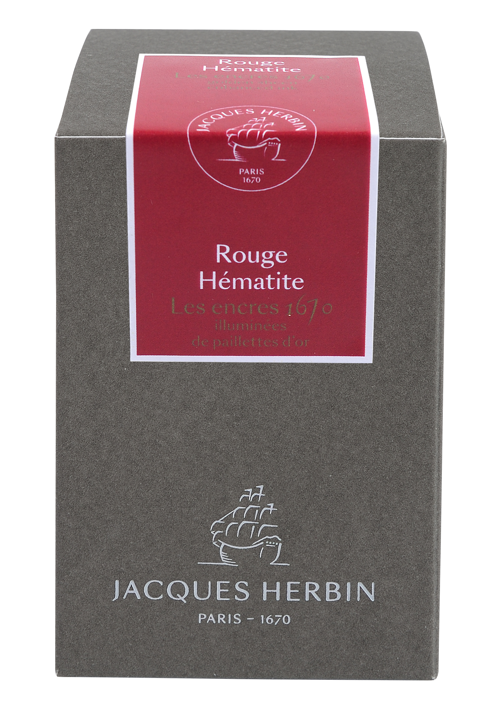 Jacques Herbin 1670 Collection Prestige Writing Ink 50ml - Rouge Hematite (Hermatite Red)