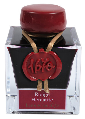 Jacques Herbin 1670 Collection Prestige Writing Ink 50ml - Rouge Hematite (Hermatite Red)