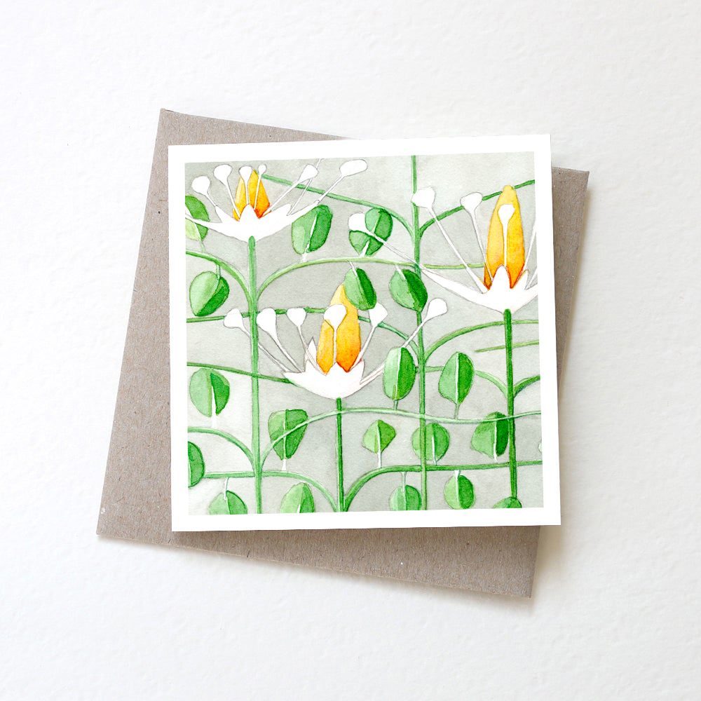 Greeting Card - Green & Gold