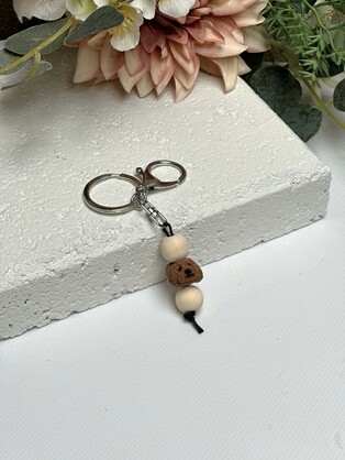 Cavoodle keyring - handmade polymer clay cavoodle keychain