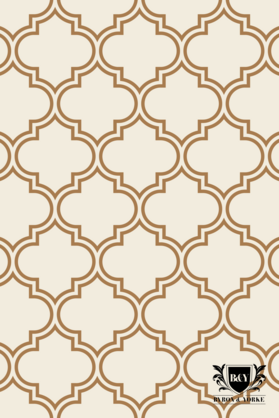 Giftboxed Microfibre Tea Towel Gold Quatrefoil