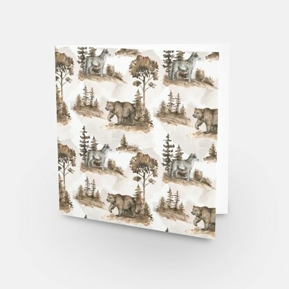 B&Y In The Woods Card Set of 4