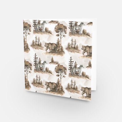 B&Y In The Woods Card Set of 4
