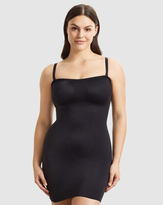 Sleek Essentials Convertible-to-Strapless Shaper Slip	 in Black