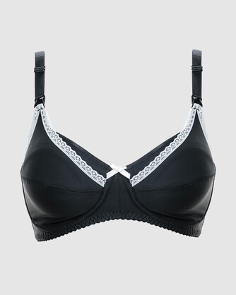 New Caresse Soft Microfibre Wireless Nursing Bra in Black