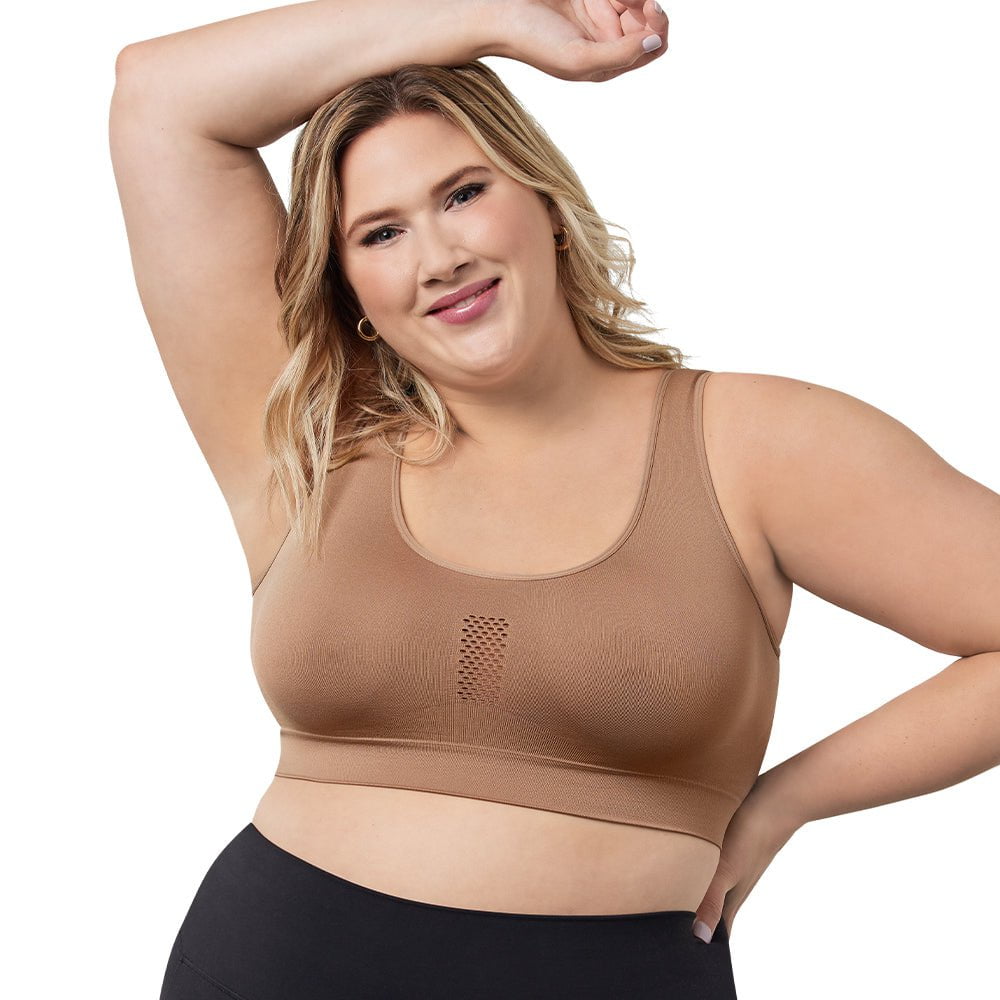 Steffi Cooling Seamless & Wireless Bra in Truffle
