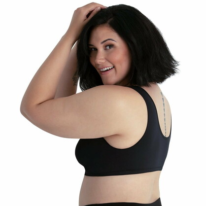 Laurel Wirefree Front Close Comfort Bra in Black