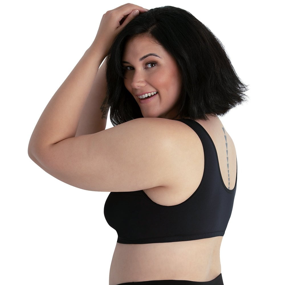 Laurel Wirefree Front Close Comfort Bra in Black