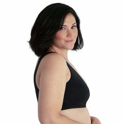 Laurel Wirefree Front Close Comfort Bra in Black