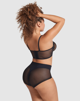 Truly Undetectable Comfy Sheer Shaping Brief In Black