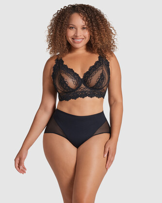 Truly Undetectable Comfy Sheer Shaping Brief In Black