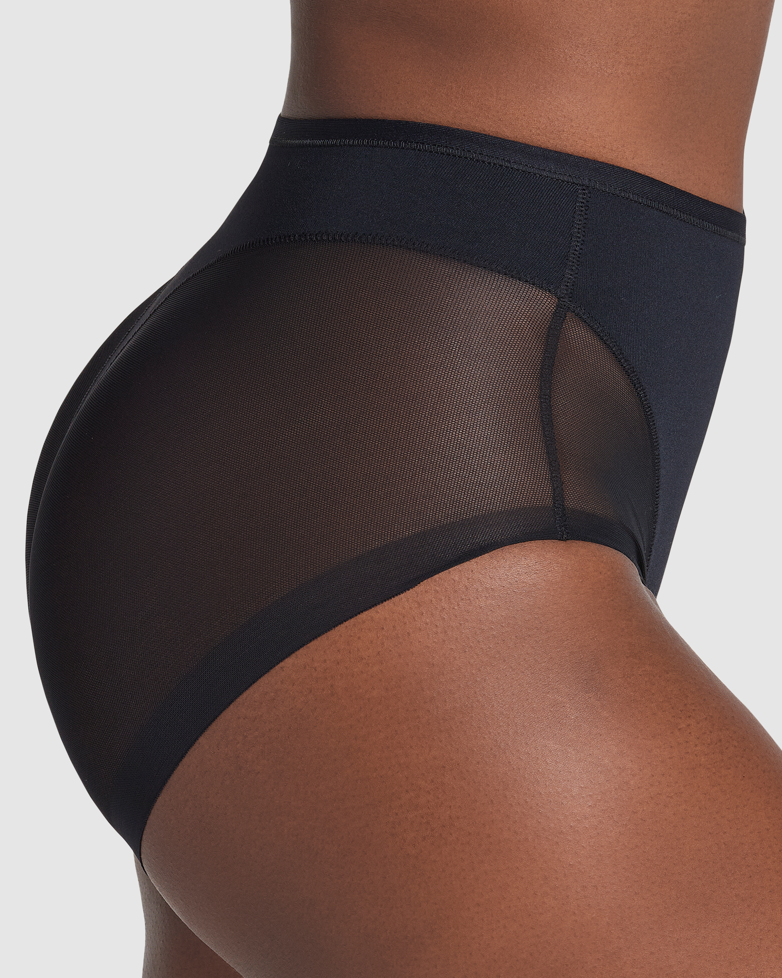 Truly Undetectable Comfy Sheer Shaping Brief In Black