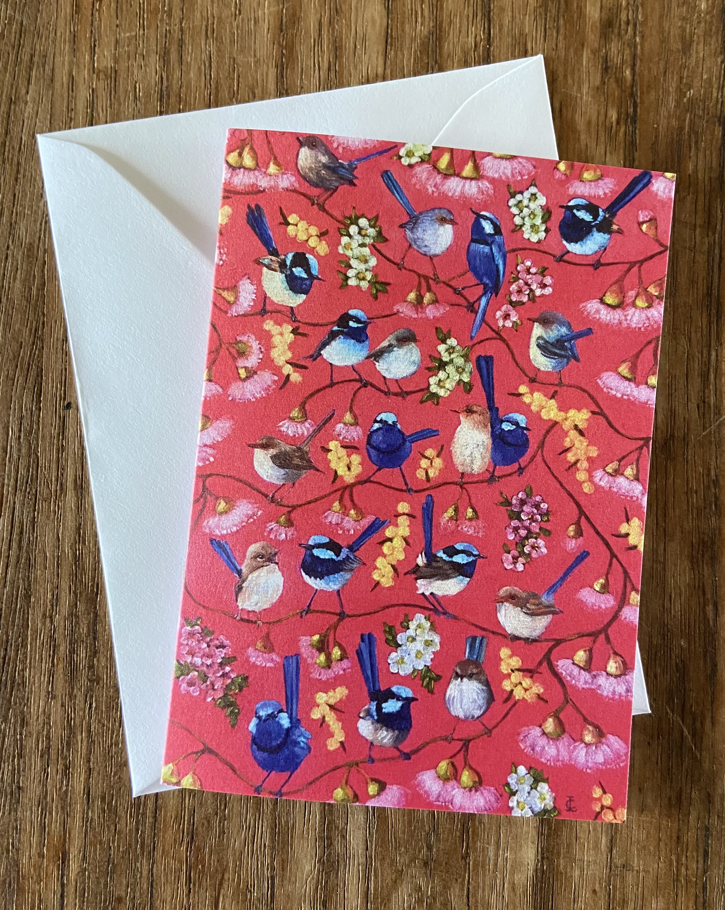 Rosy Wrens Mini Card