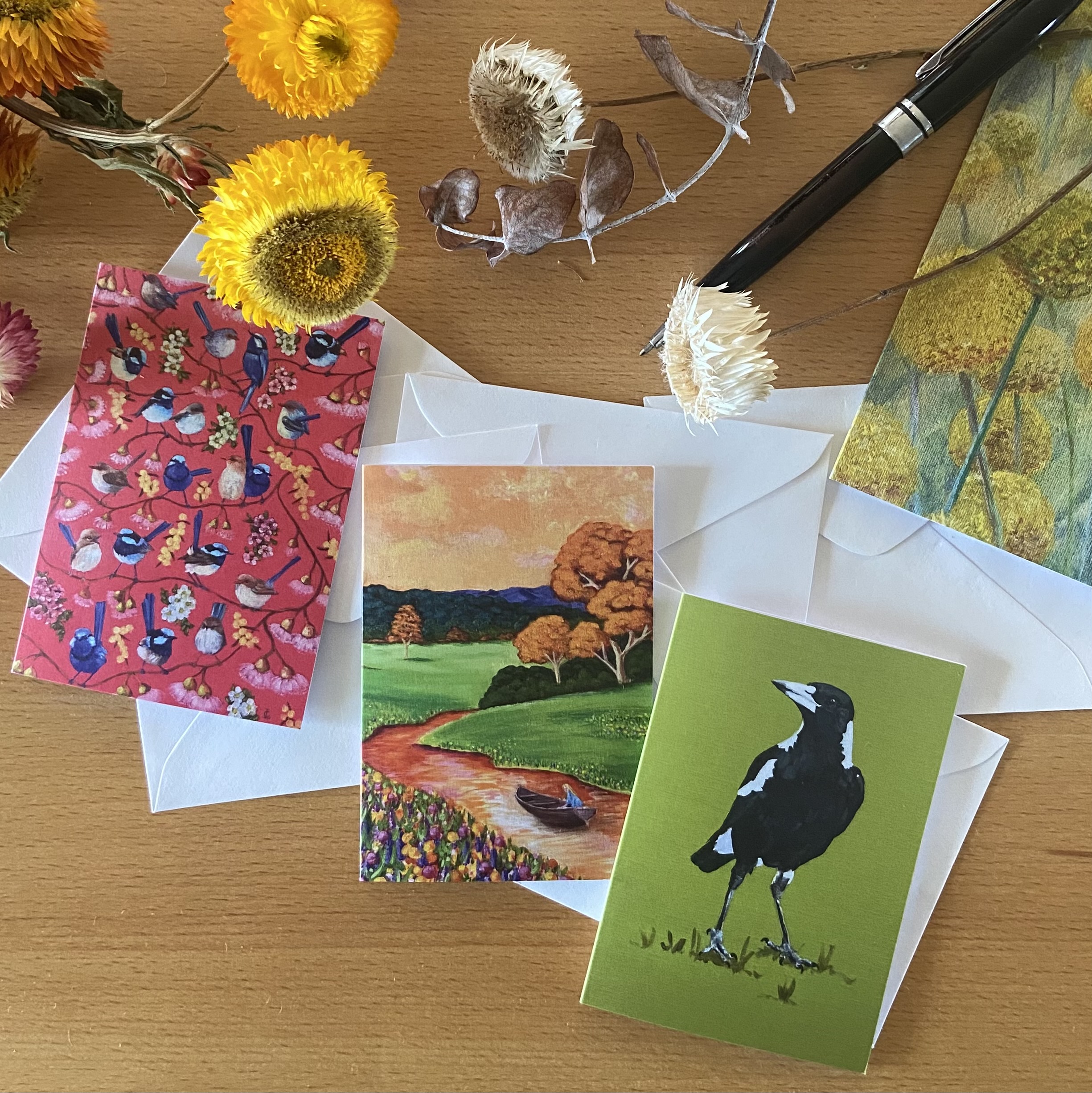 Green Magpie Mini Card