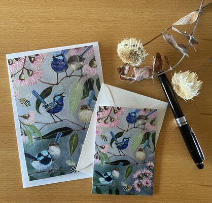 Fairy Wrens Mini Card