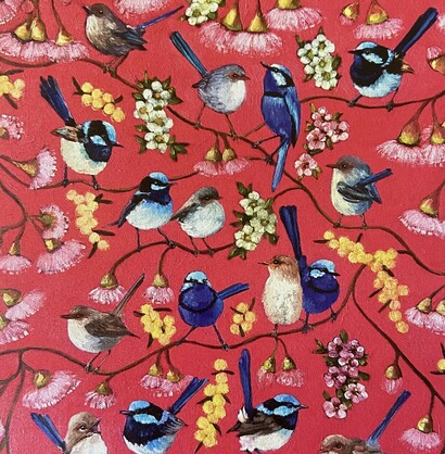 Rosy Wrens Premium Greeting Card