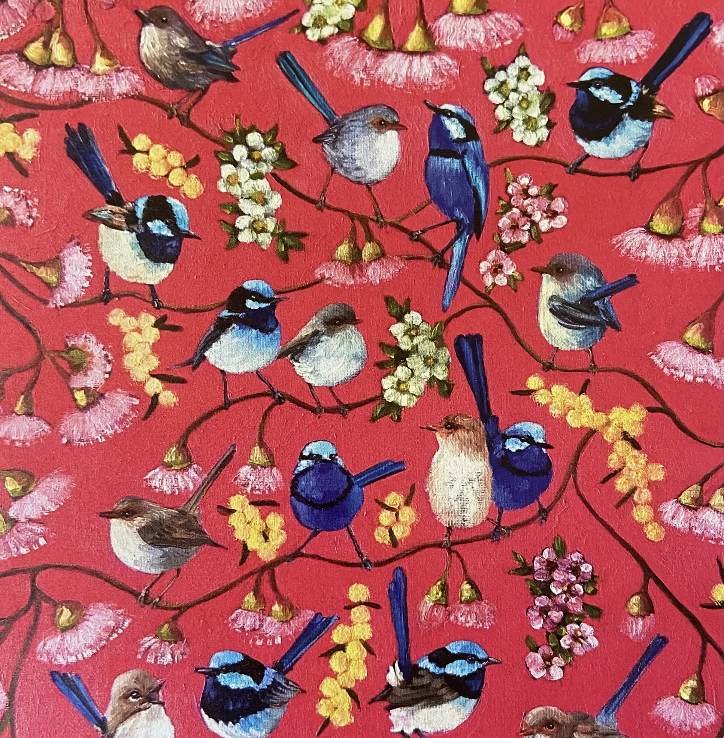 Rosy Wrens Premium Greeting Card