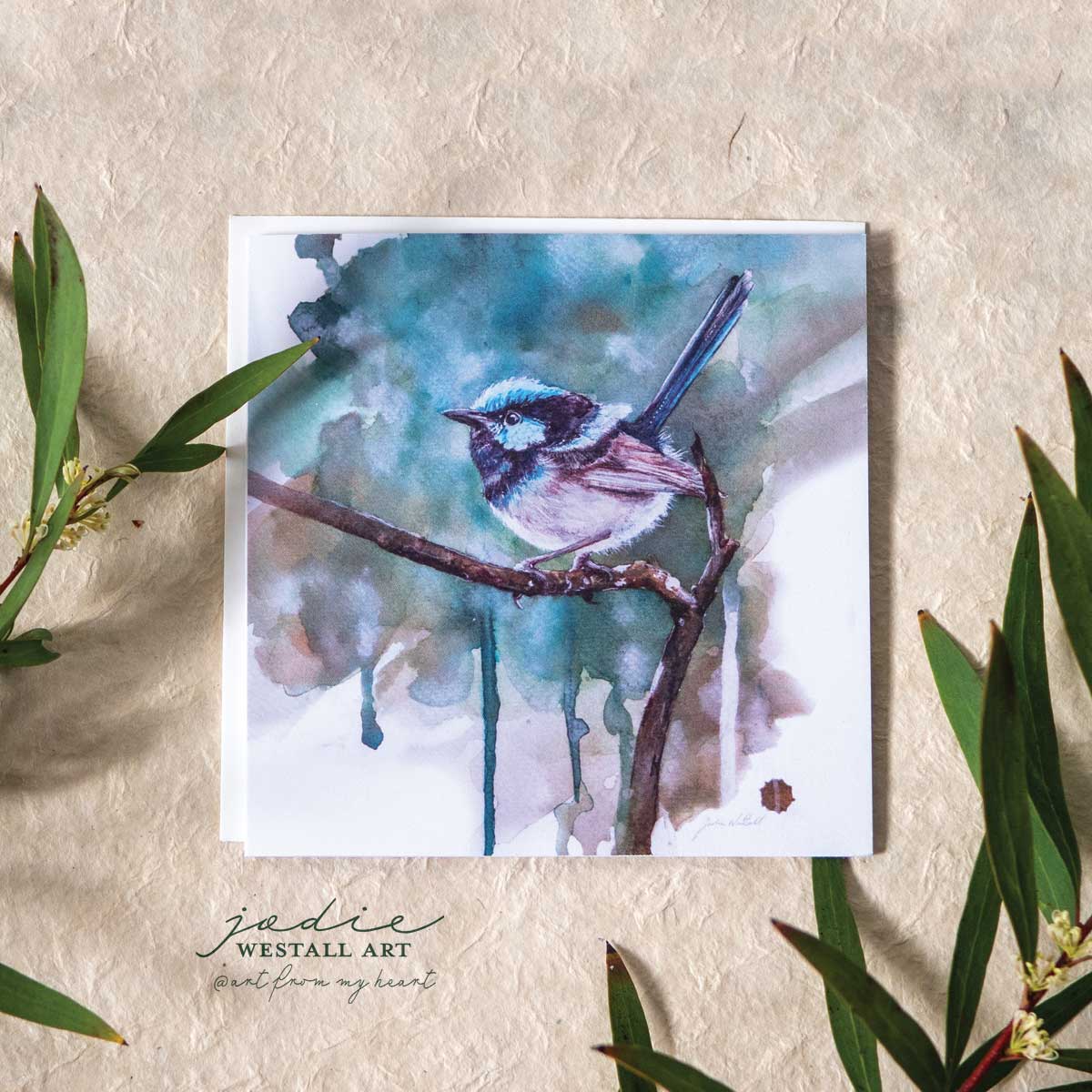 Blue Wren - Greeting Card