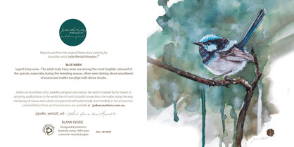 Blue Wren - Greeting Card
