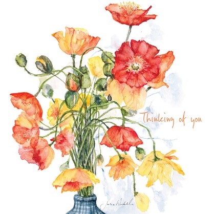 'Poppy of Colour' - Thinking of you Card