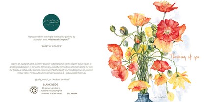 'Poppy of Colour' - Thinking of you Card