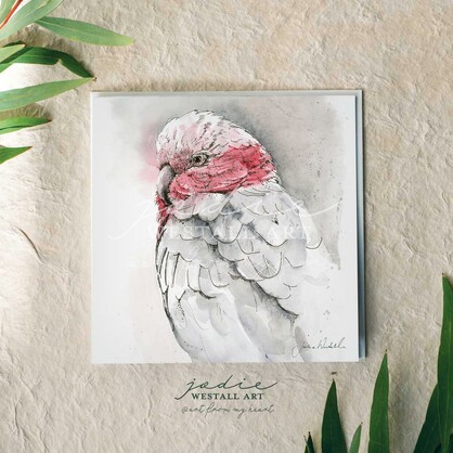 'Galah Sketch' - Artist Greeting Card