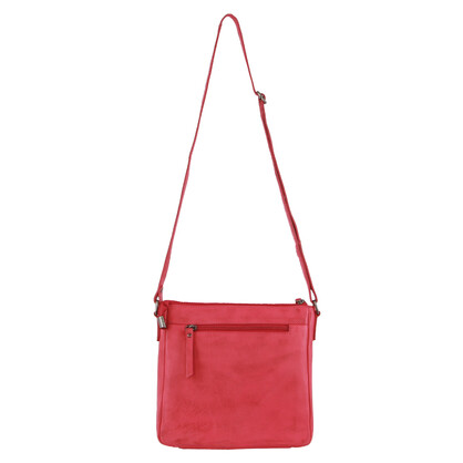 Milleni Ladies Nappa Leather Cross-Body Bag in Pin