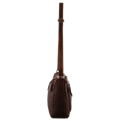 Milleni Ladies Nappa Leather Crossbody Bag in Chestnut