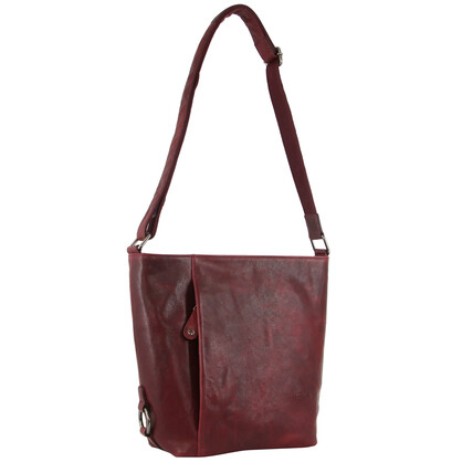 Milleni Ladies Nappa Leather Cross-Body bag in Cherry~1
