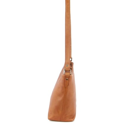 Milleni Ladies Nappa Leather Crossbody Bag in Cognac~1