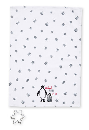 CHRISTMAS SETS -  What Fun Tea Towel & Cutter Set