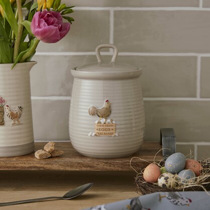 Hen House Lane Canister - Farm Fresh Eggs
