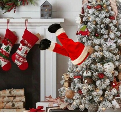 Christmas Animated Kicking Legs