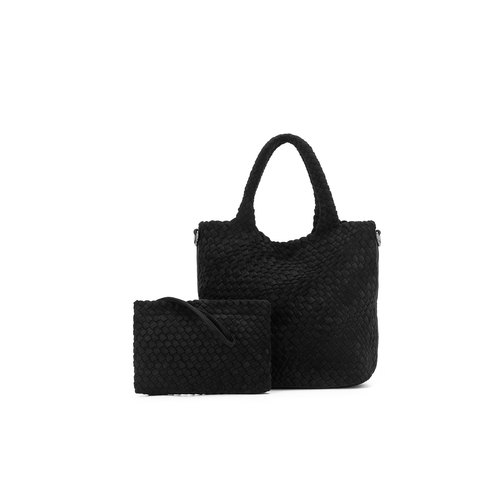 Arielle Black 2 Piece Suedette Top Handle