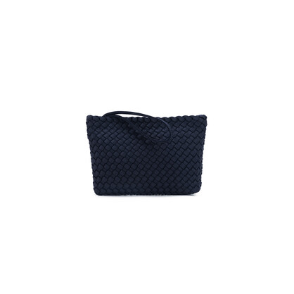 Riviera Navy 2 Piece Woven Mini Handbag