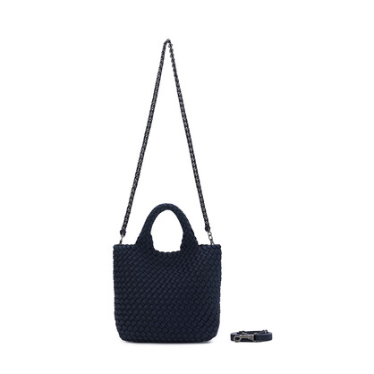 Riviera Navy 2 Piece Woven Mini Handbag
