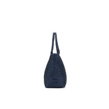 St Moritz Navy 2 Piece PU Woven Handbag set