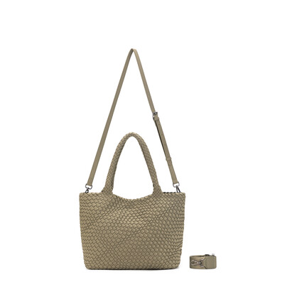 The Hamptons Light Olive NEO 2 Piece Woven Handbag