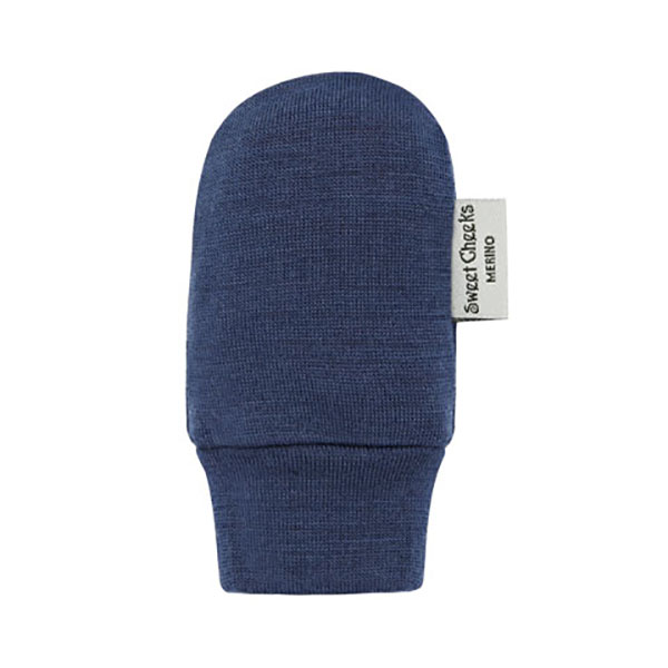Newborn Merino Mittens - Navy