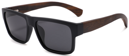 Ed Wood Premium Flat Top Wood Sunglasses Polarised