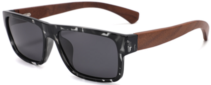 Ed Wood Premium Flat Top Wood Sunglasses Polarised