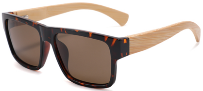 Ed Wood Premium Flat Top Wood Sunglasses Polarised