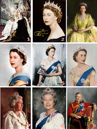 Queen Elizabeth II Mini Framed Portrait on Easel - Coronation
