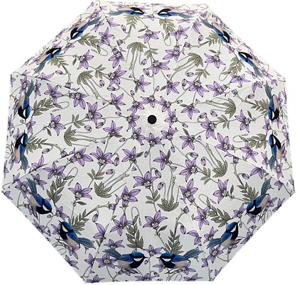 Umbrella - Blue Wren & Bluebells Light