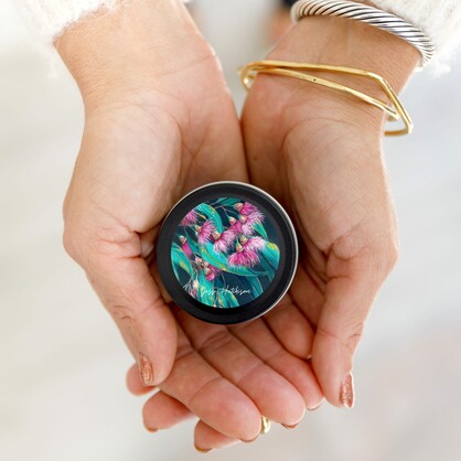 Australian artist mini soy candle tin 15+ hrs - Australian Bush